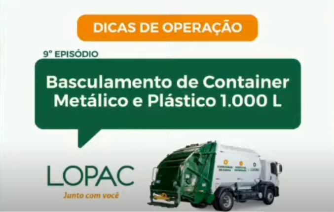 basculamento de container metaligo e plastico 1.000 litros
